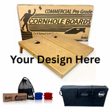 Custom Pro-Grade Cornhole Board Set – Regulation Size (Solid Wood)
