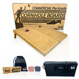 Pro Cornhole Board Set – Commercial Grade, Solid Wood, Regulation Size